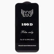 Защитное стекло для Apple iPhone 12 Pro Max (полное покрытие) (черное) Премиум
