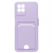 Чехол-накладка SC315 с картхолдером для Realme 8i (светло-лиловая) — 1