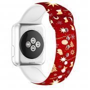 Ремешок ApW16 для Apple Watch 45 mm Watch 42 mm силикон на кнопке (005) (красный) — 2