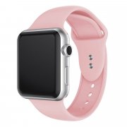 Ремешок ApW Sport Band Apple Watch 44 mm силикон на кнопке (S) (светло-розовый)
