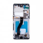 Дисплейный модуль с тачскрином для Samsung Galaxy S21 Ultra (G998B) (серебристый) (OLED)