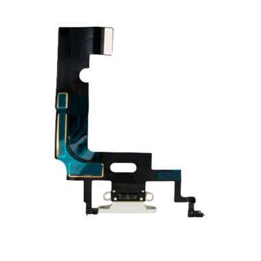 Шлейф для Apple iPhone XR на разъем зарядки/микрофон (белый) Премиум — 2