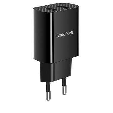 Сетевое зарядное устройство Borofone BA53A Powerway 2USB с кабелем Type-C (черное) — 9