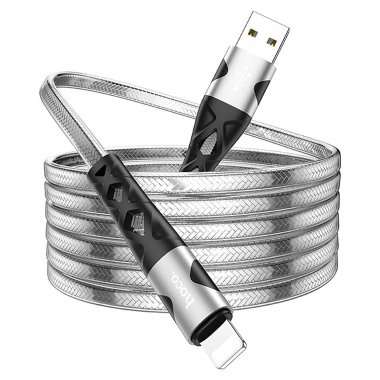 Кабель для Apple Hoco U105 (USB - lightning) (серый) — 4