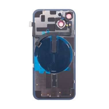 Задняя крышка для Apple iPhone 14 в сборе со стеклом камеры (черная) Премиум — 1